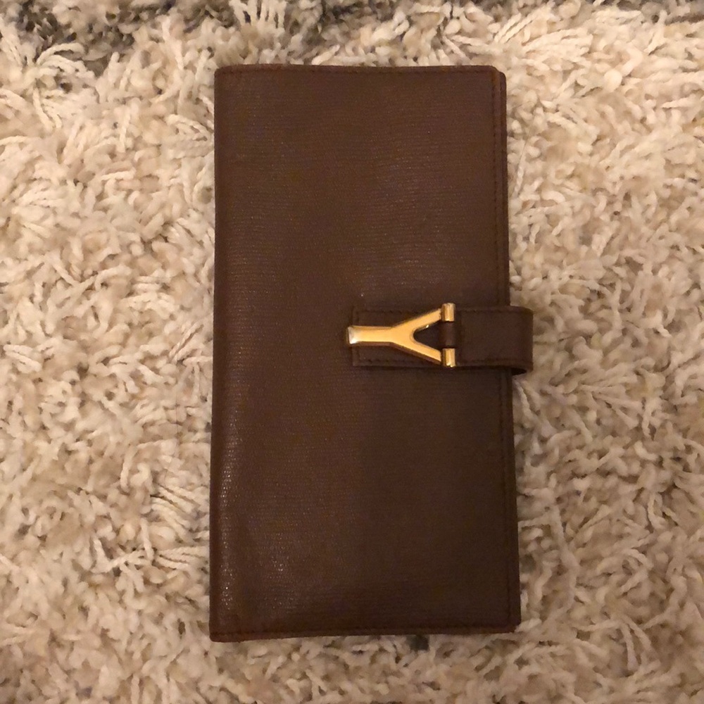 Brown YSL Bi-Fold Wallet